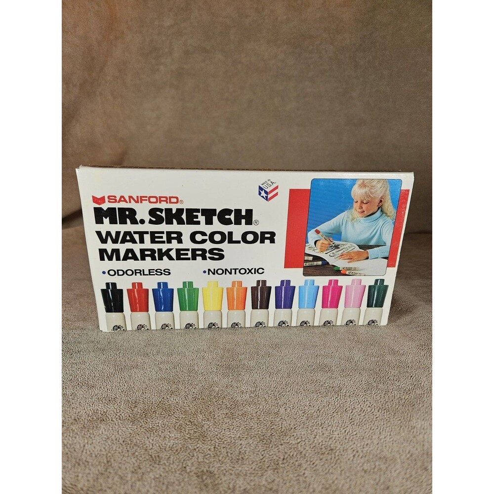 Sanford Mr. Sketch Odorless Water Color Markers Nontoxic Vintage 22072
